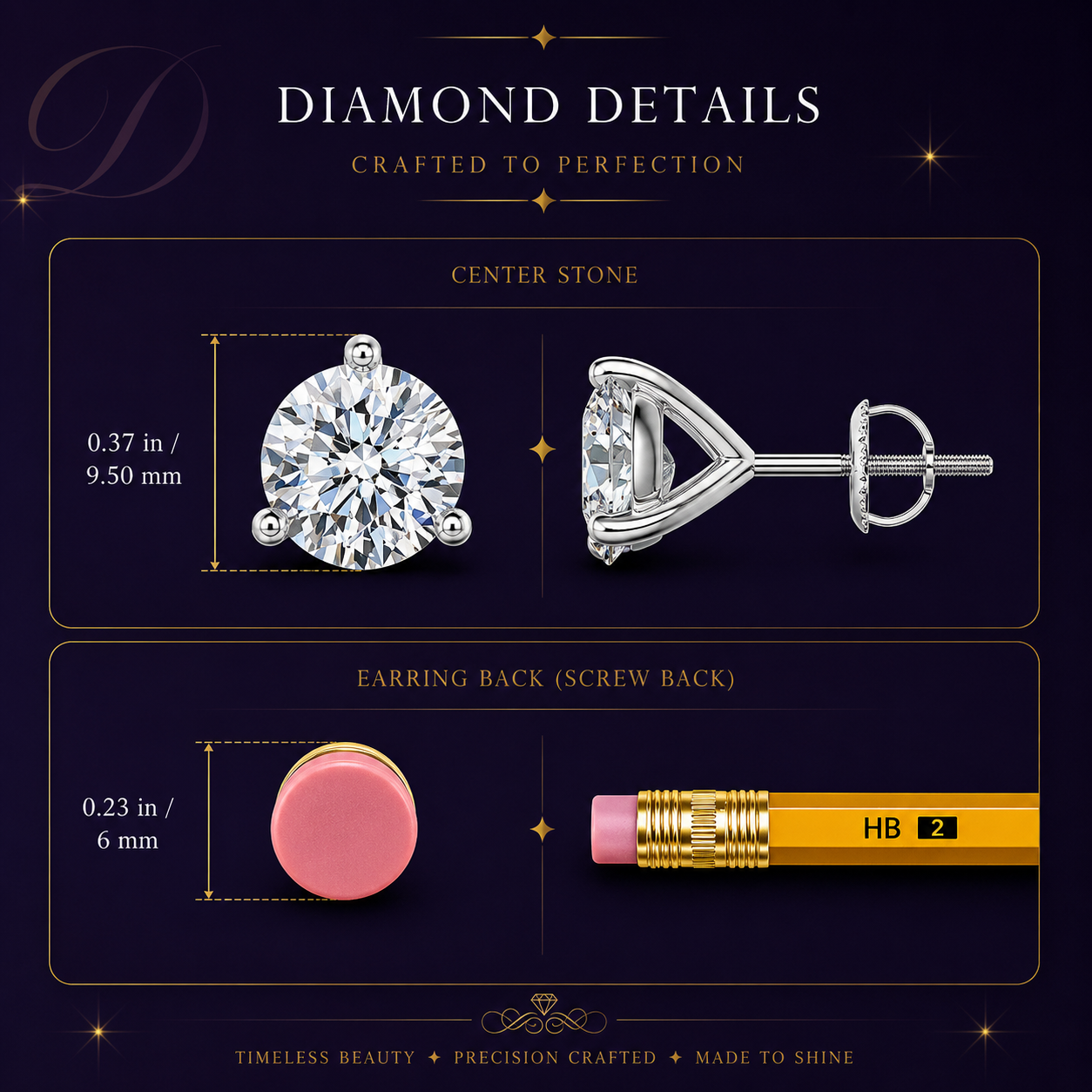 4.0CTW 14K Lab-Grown Prong-Set Round Diamond Martini Stud Earrings