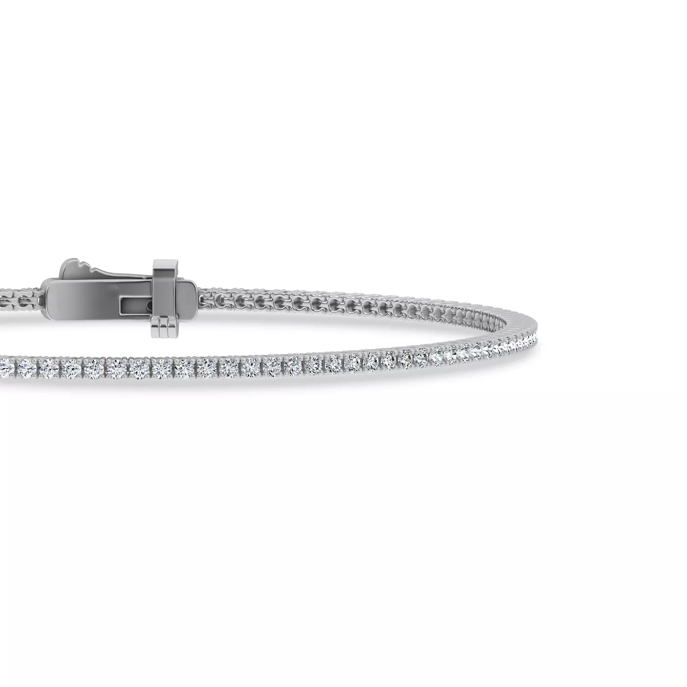 Nuit D’Or 1 CTW Natural Diamond Four-Prong Straight Tennis Bracelet in white gold, view 1