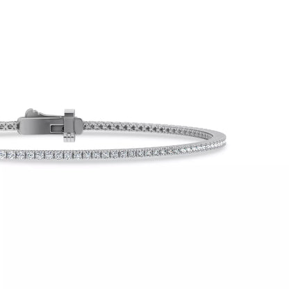 Nuit D’Or 1 CTW Natural Diamond Four-Prong Straight Tennis Bracelet in white gold, view 1