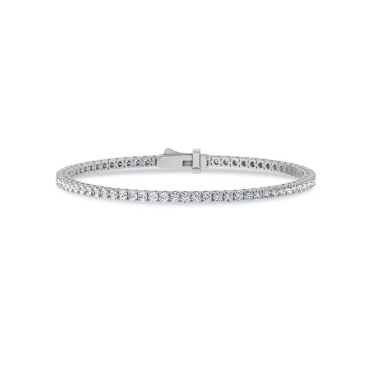Nuit D’Or 2 CTW Natural Diamond Four-Prong Straight Tennis Bracelet in white gold, view 1