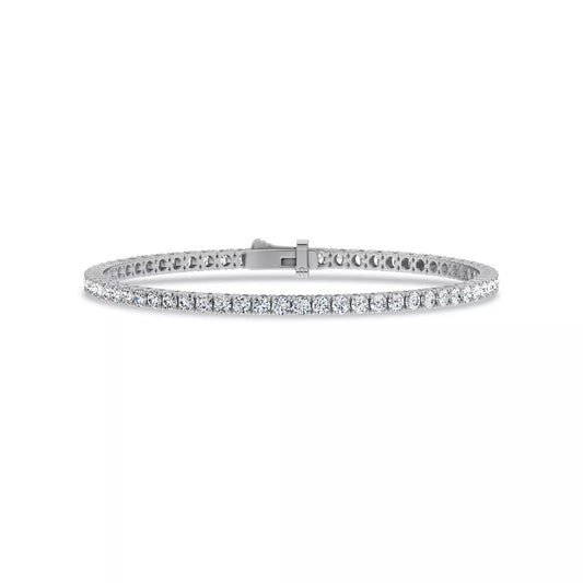 Nuit D’Or 4 CTW Natural Diamond Four-Prong Straight Tennis Bracelet in white gold, view 1