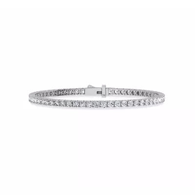 Nuit D’Or 5 CTW Natural Diamond Four-Prong Straight Tennis Bracelet in white gold, view 1