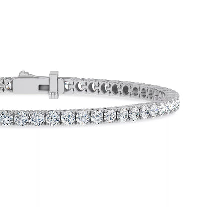 Nuit D’Or 5 CTW Natural Diamond Four-Prong Straight Tennis Bracelet in white gold, view 3