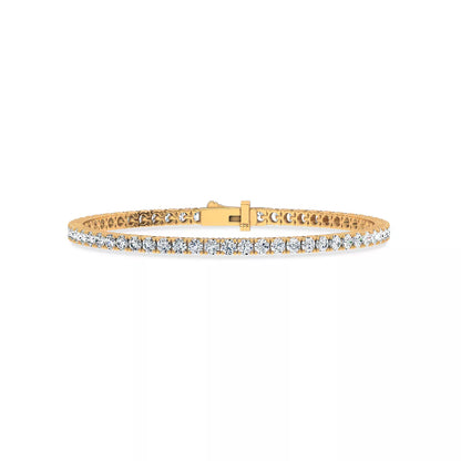 Nuit D’Or 5 CTW Natural Diamond Four-Prong Straight Tennis Bracelet in yellow gold, view 1