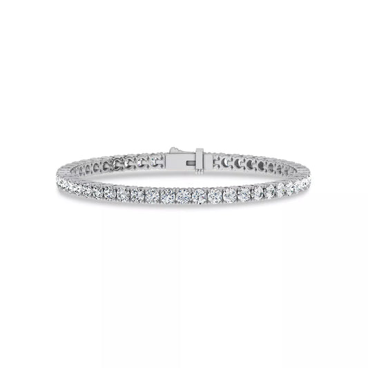 Nuit D’Or 7 CTW Natural Diamond Four-Prong Straight Tennis Bracelet in white gold, view 1