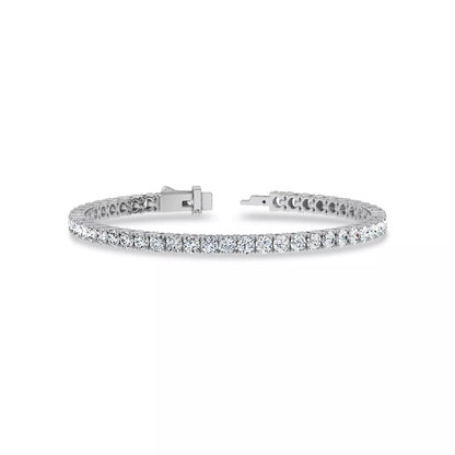 Nuit D’Or 7 CTW Natural Diamond Four-Prong Straight Tennis Bracelet in white gold, view 2