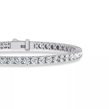 Nuit D’Or 7 CTW Natural Diamond Four-Prong Straight Tennis Bracelet in white gold, view 3