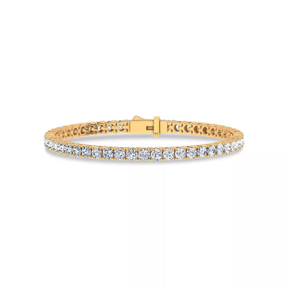 Nuit D’Or 7 CTW Natural Diamond Four-Prong Straight Tennis Bracelet in yellow gold, view 1