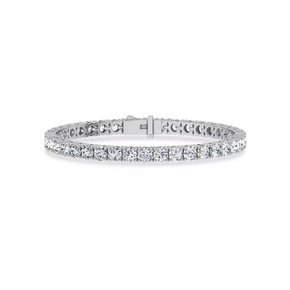 Nuit D’Or 10 CTW Natural Diamond Four-Prong Straight Tennis Bracelet in white gold, view 1