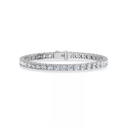 Nuit D’Or 10 CTW Natural Diamond Four-Prong Straight Tennis Bracelet in white gold, view 1