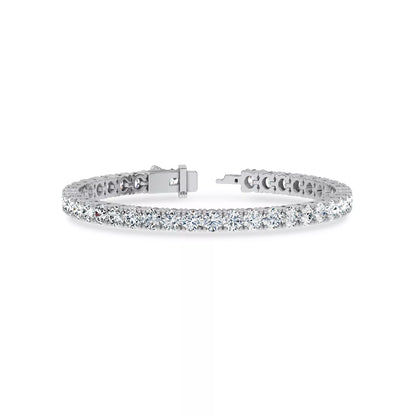Nuit D’Or 10 CTW Natural Diamond Four-Prong Straight Tennis Bracelet in white gold, view 2