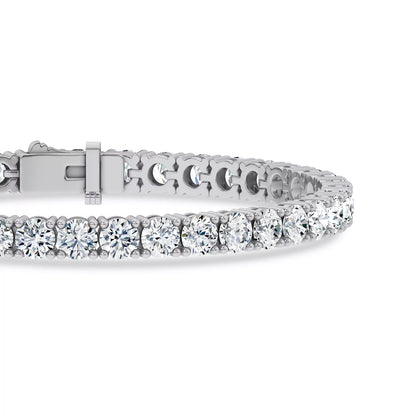 Nuit D’Or 10 CTW Natural Diamond Four-Prong Straight Tennis Bracelet in white gold, view 3