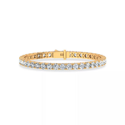 Nuit D’Or 10 CTW Natural Diamond Four-Prong Straight Tennis Bracelet in yellow gold, view 1