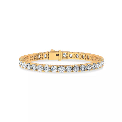 Nuit D’Or 15 CTW Natural Diamond Four-Prong Straight Tennis Bracelet in yellow gold, view 1