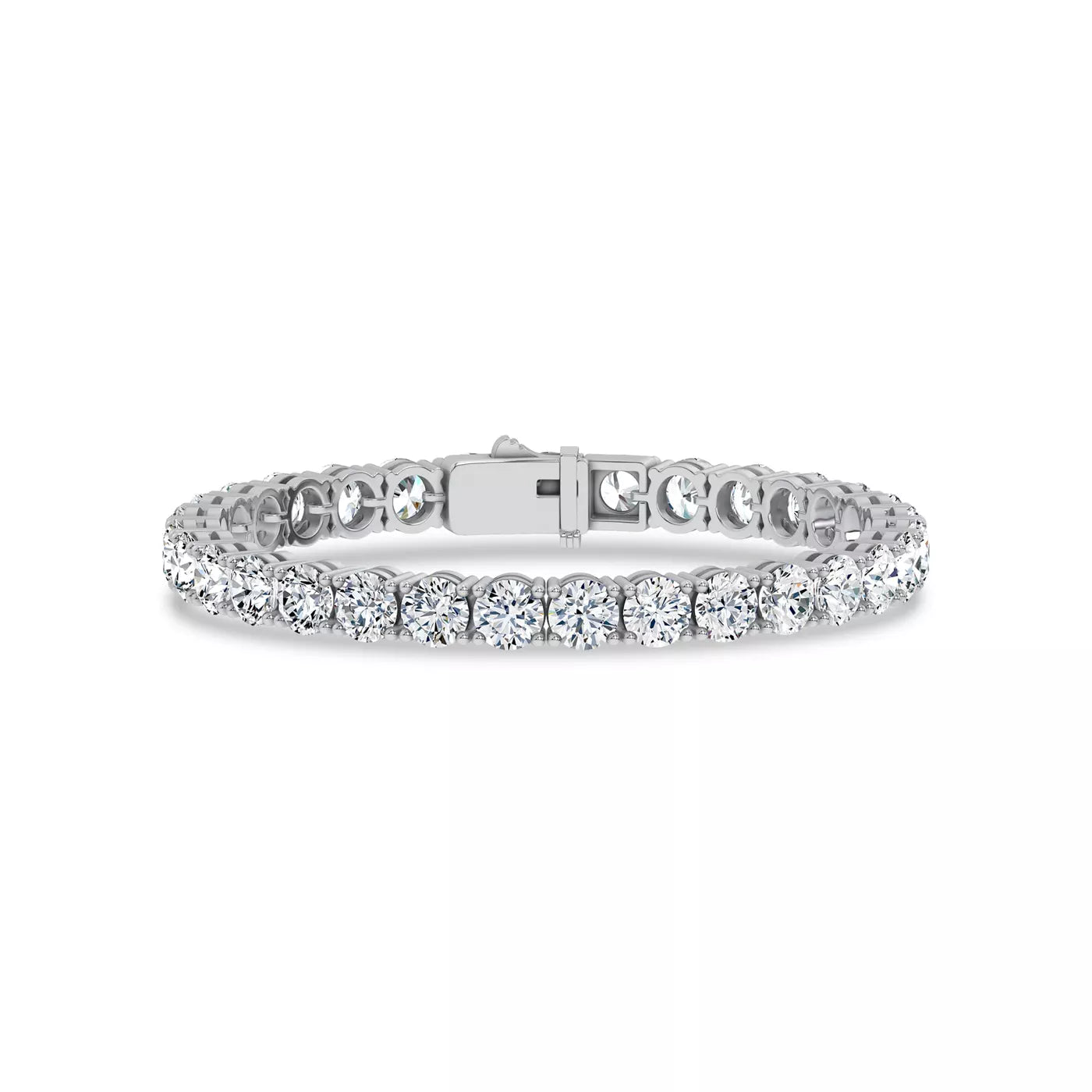 Nuit D’Or 20 CTW Natural Diamond Four-Prong Straight Tennis Bracelet in white gold, view 1