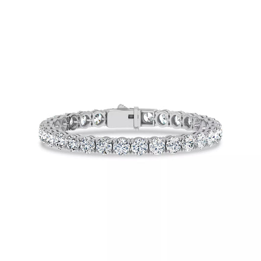 Nuit D’Or 20 CTW Natural Diamond Four-Prong Straight Tennis Bracelet in white gold, view 1