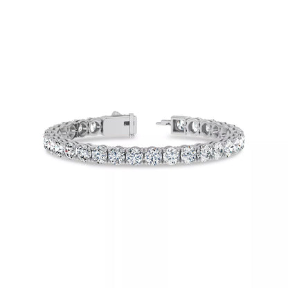 Nuit D’Or 20 CTW Natural Diamond Four-Prong Straight Tennis Bracelet in white gold, view 2