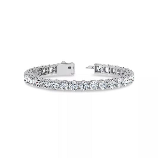 Nuit D’Or 20 CTW Natural Diamond Four-Prong Straight Tennis Bracelet in white gold, view 2