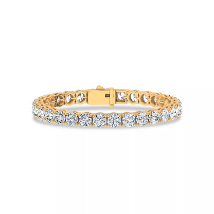 Nuit D’Or 20 CTW Natural Diamond Four-Prong Straight Tennis Bracelet in yellow gold, view 1