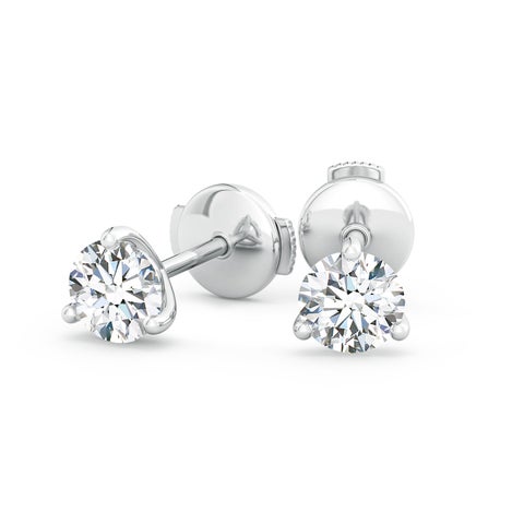 1.50CTW 14K Lab-Grown Prong-Set Round Diamond Martini Stud Earrings