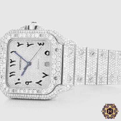 ICED OUT CARTIER
SANTOS 40MM
DIAMOND WATCH 23.1CT.