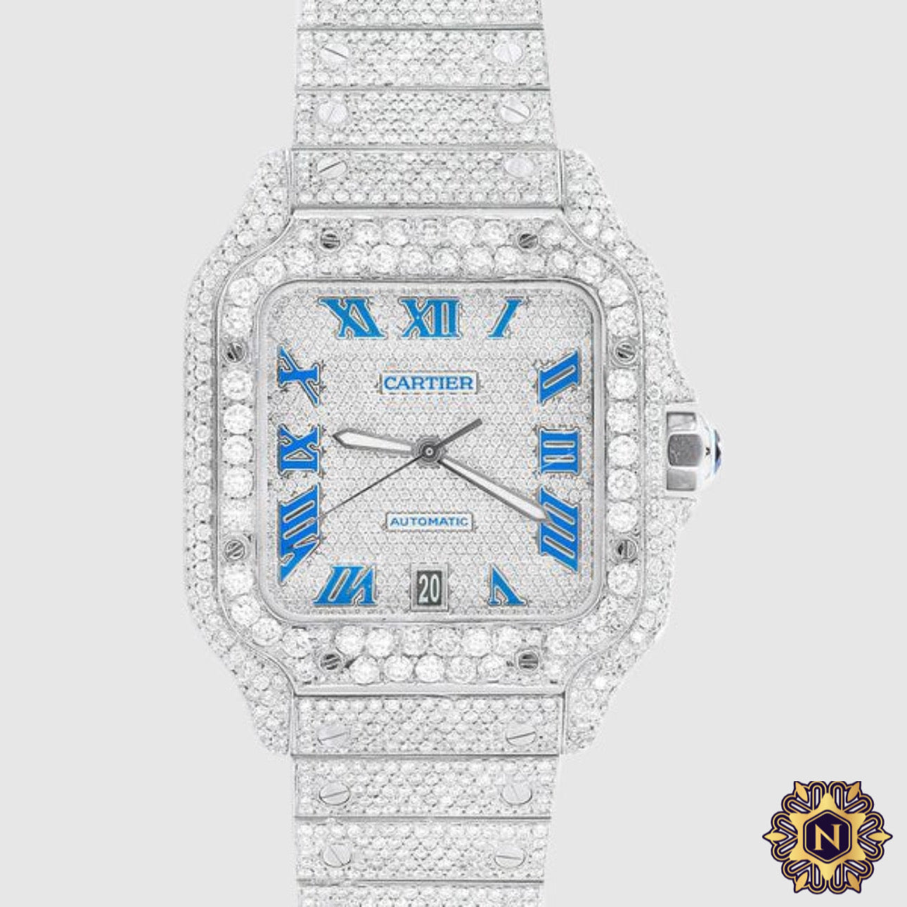 ICED OUT CARTIER
SANTOS 40MM
DIAMOND WATCH 23.1CT.