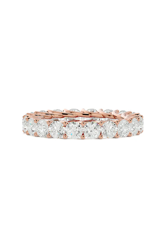 18K Gold Eternity Band with Round Brilliant Diamonds