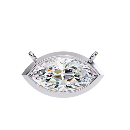 EAST~WEST   - Marquise Cut Diamond Pendant Necklace