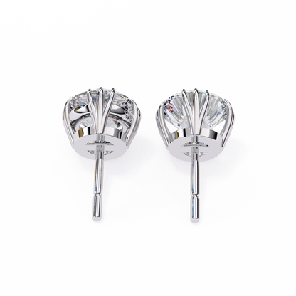 Radiant Orbit – Round Lab Diamond Double Halo Stud