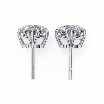 Radiant Orbit – Round Lab Diamond Double Halo Stud