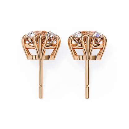 Radiant Orbit – Round Lab Diamond Double Halo Stud