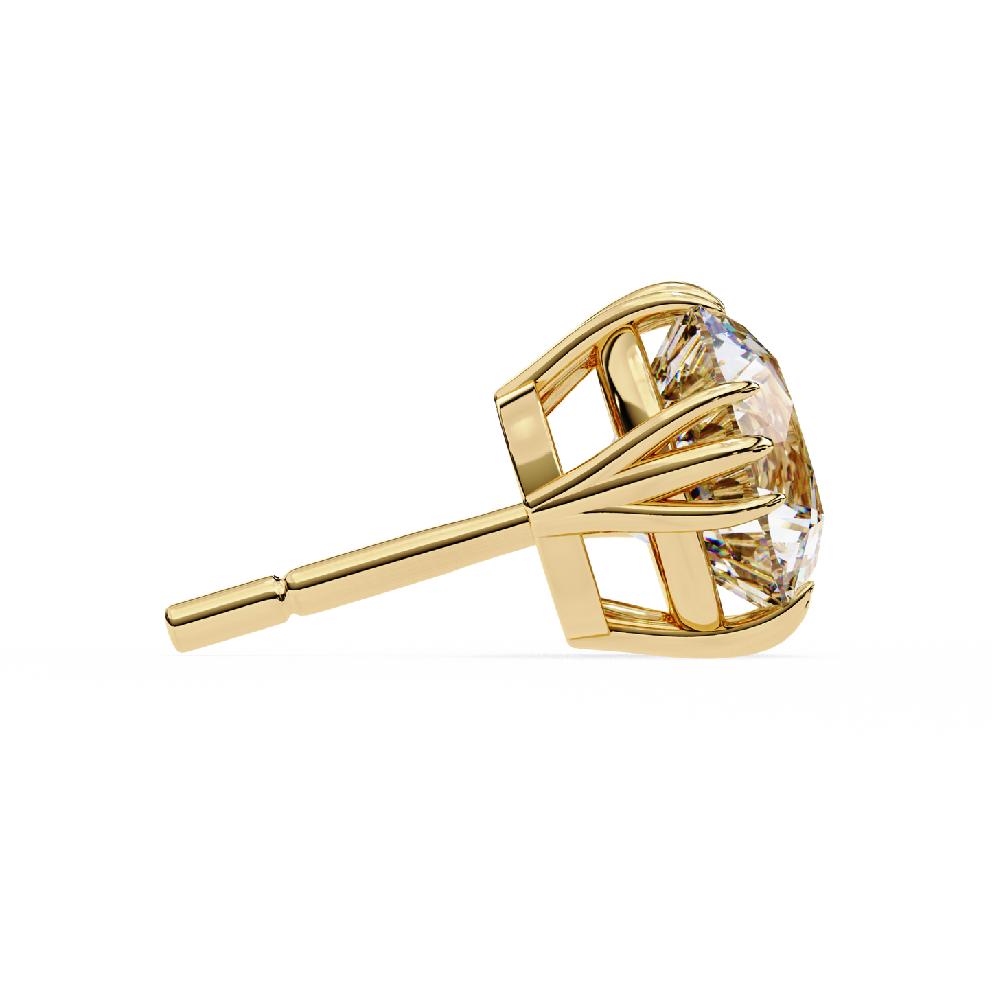 Radiant Orbit – Round Lab Diamond Double Halo Stud