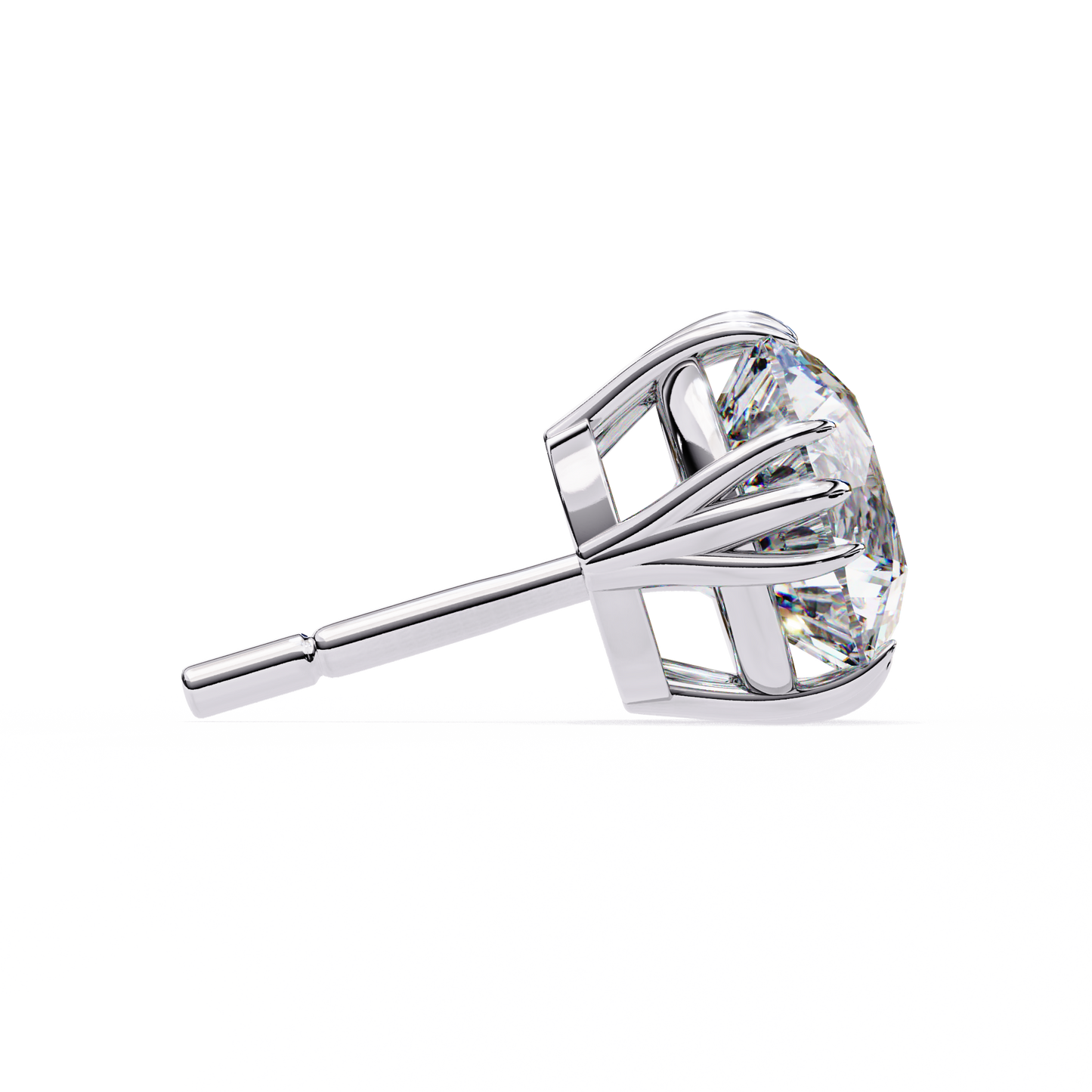Radiant Orbit – Round Lab Diamond Double Halo Stud