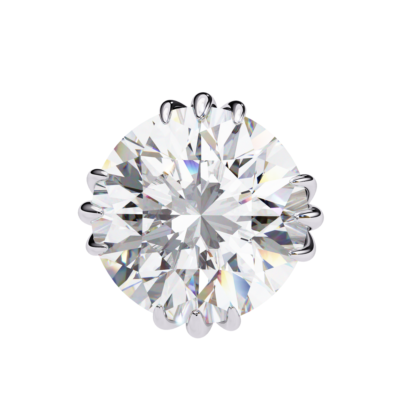 Radiant Orbit – Round Lab Diamond Double Halo Stud