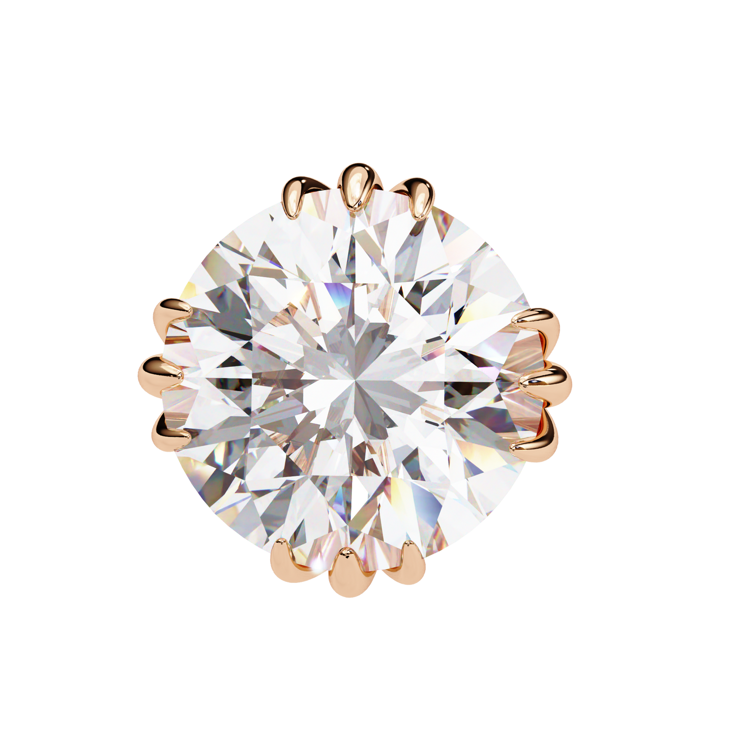 Radiant Orbit – Round Lab Diamond Double Halo Stud