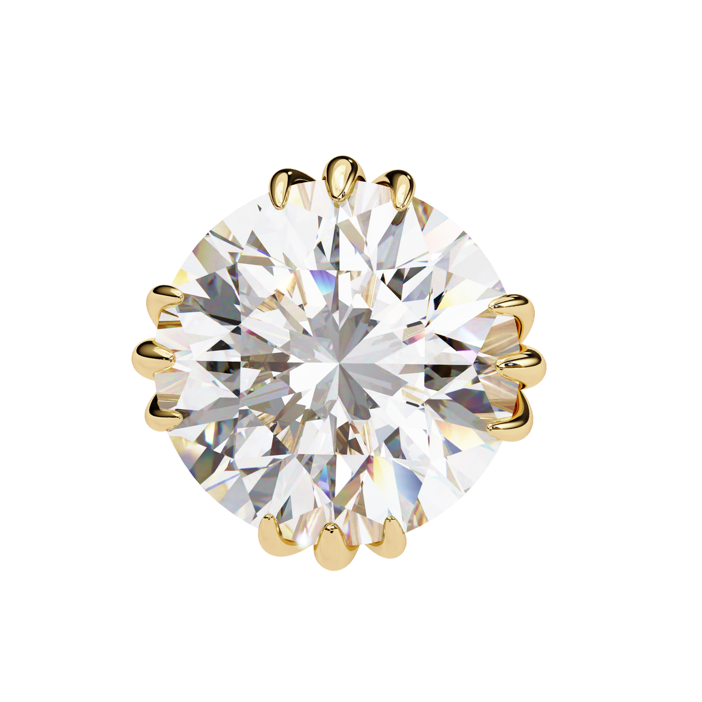 Radiant Orbit – Round Lab Diamond Double Halo Stud