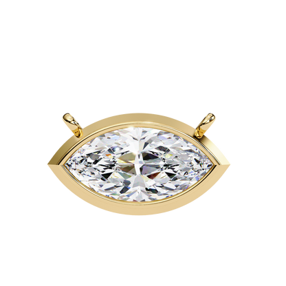 EAST~WEST   - Marquise Cut Diamond Pendant Necklace