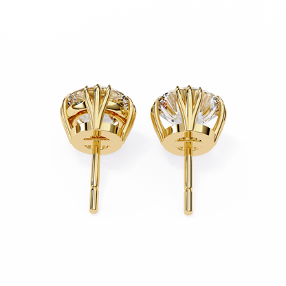 Radiant Orbit – Round Lab Diamond Double Halo Stud