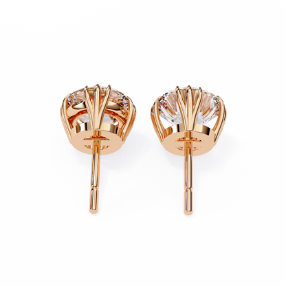 Radiant Orbit – Round Lab Diamond Double Halo Stud