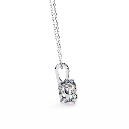 Floating Core – Round Lab Diamond Pendant Necklace
