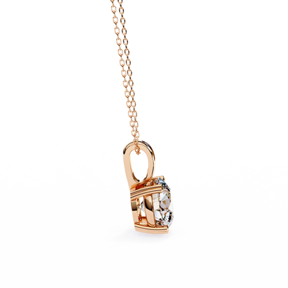 Floating Core – Round Lab Diamond Pendant Necklace