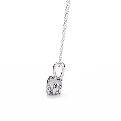 Floating Core – Round Lab Diamond Pendant Necklace