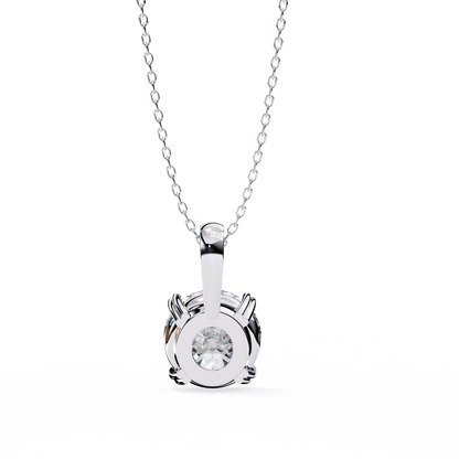 Floating Core – Round Lab Diamond Pendant Necklace
