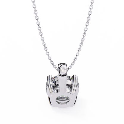 Floating Core – Round Lab Diamond Pendant Necklace