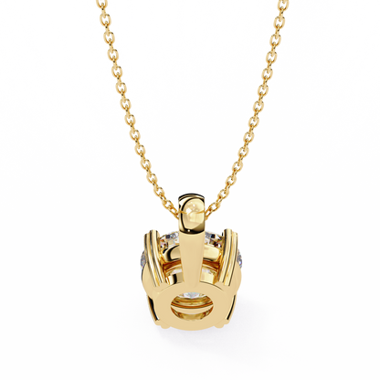 Floating Core – Round Lab Diamond Pendant Necklace