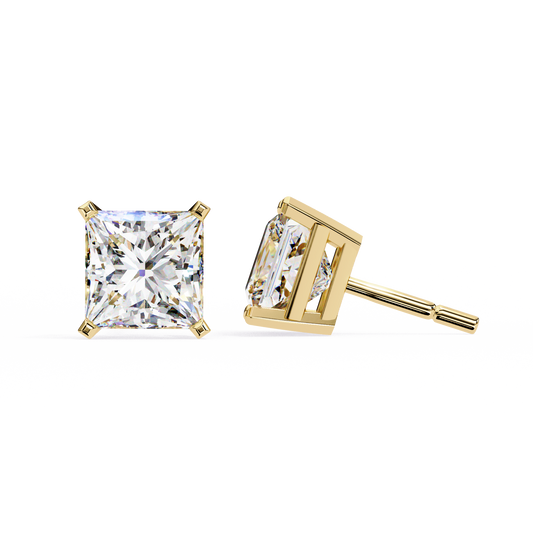 Regent Squares – Princess Cut Lab Diamond Bold Studs