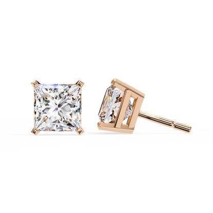Regent Squares – Princess Cut Lab Diamond Bold Studs