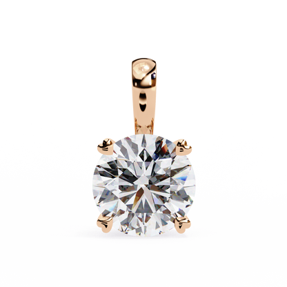 Floating Core – Round Lab Diamond Pendant Necklace