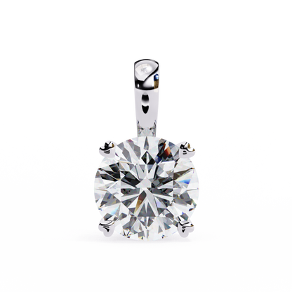 Floating Core – Round Lab Diamond Pendant Necklace