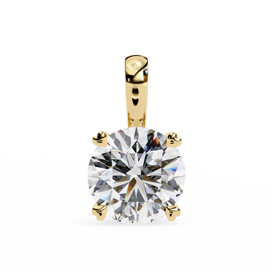 Floating Core – Round Diamond Pendant Necklace